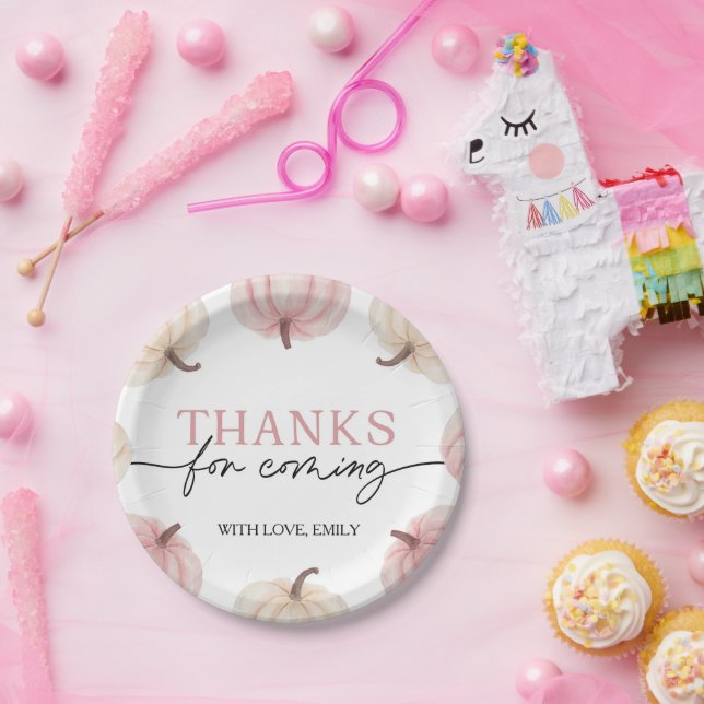 Prato De Papel Pequeno Abóbora Transformando Um Aniversário (Festa)