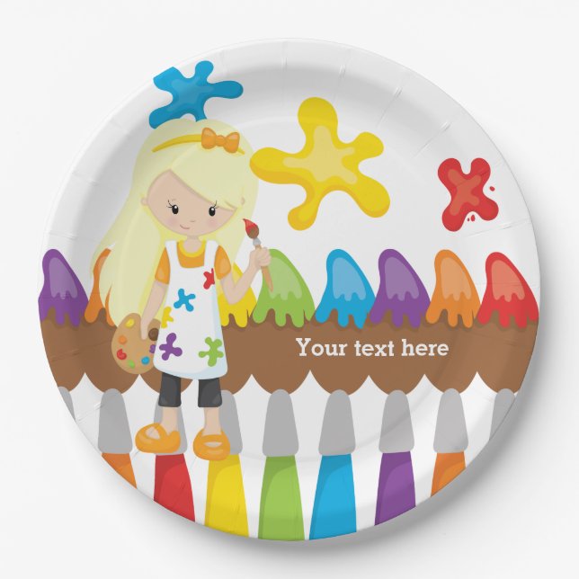 Prato De Papel Pequeno Artista Bonito (Frente)