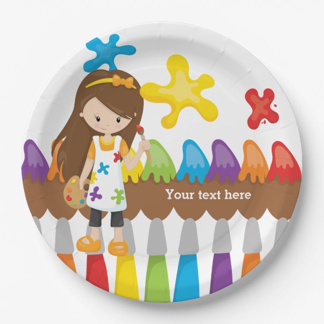 Prato De Papel Pequeno Artista Bonito (Frente)