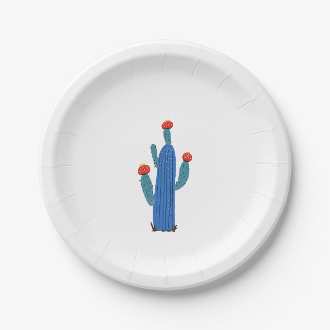Prato De Papel Pequeno cacto (Frente)