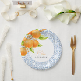 Prato De Papel Pequeno Chá de fraldas Azulejo Mediterrâneo Cutil