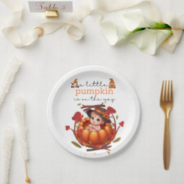Prato De Papel Pequeno Chá de fraldas de Abóbora