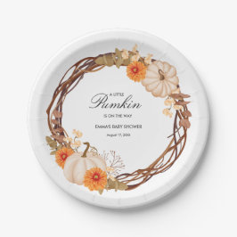 Prato De Papel Pequeno Chá de fraldas de Abóbora Bonito