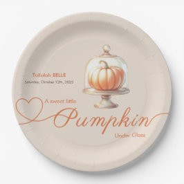 Prato De Papel Pequeno Chá de fraldas de Abóbora - Chic de outono