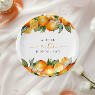 Prato De Papel Pequeno Chá de fraldas de Citros de Laranja Cutie