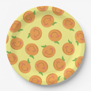 Prato De Papel Pequeno Chá de fraldas de Tangerina Cutie
