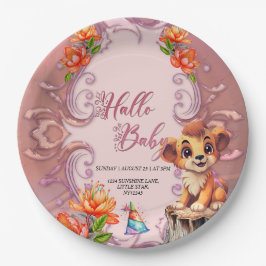 Prato De Papel Pequeno e bonito leão