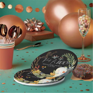 Prato De Papel Pequeno Fantasma   Chá de fraldas de Dia das Bruxa