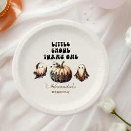 Prato De Papel Pequeno Ghoul Primeiro Aniversário