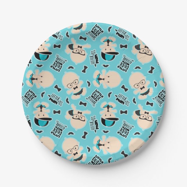 Prato De Papel Pequeno homem, festa de arte