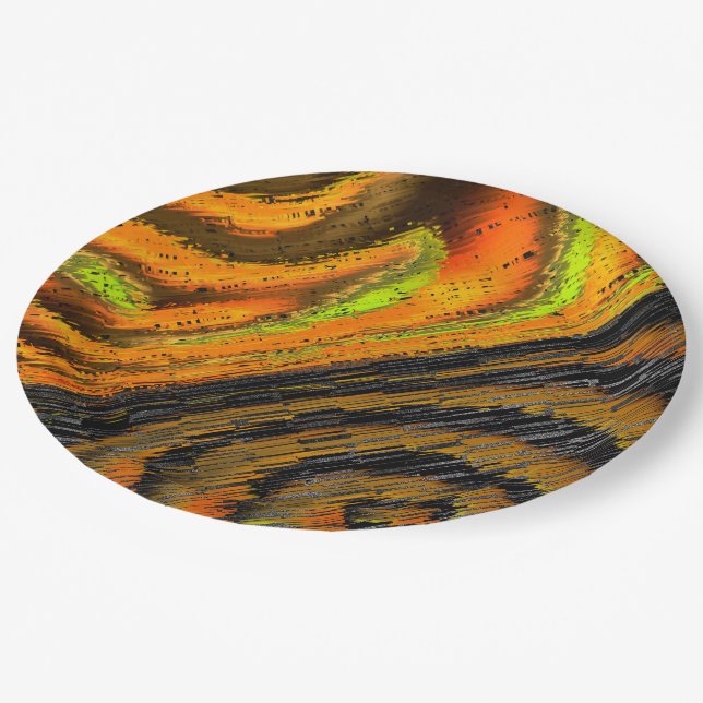 Prato De Papel Pequeno mosaico amarelado transversal e deformado (Inclinado)