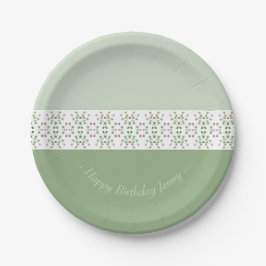 Prato De Papel Pequeno Padrão Acentuado Floral