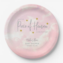 Prato De Papel Pequeno pedaço de Chá de fraldas Rosa Pesada