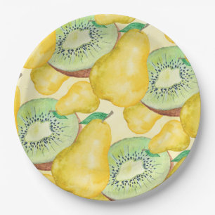 Prato De Papel Pera e Kiwi