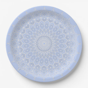Prato De Papel Periwinkle Mandala - Bora em Juniper Berry