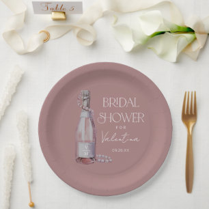 Prato De Papel Pérolas Personalizadas + Chá de panela Prosecco