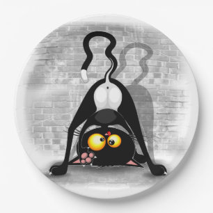 Prato De Papel Personagem de desenho animado Engraçado para Baixo