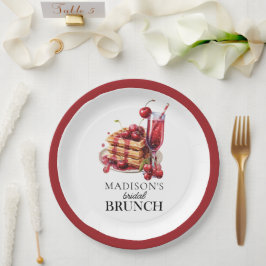 Prato De Papel Personalização de Bridal Brunch de Celebração de C
