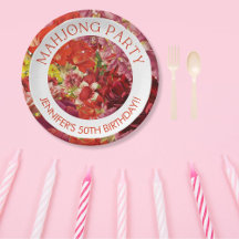 Personalização Floral Rico Bold Do Partido Mahjong