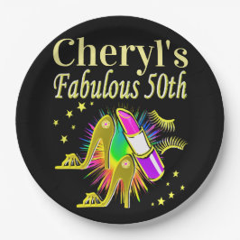 PRATO DE PAPEL PERSONALIZADO 50 E DIVA FABULOSA