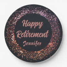 Personalizado Elegante Preto Rosa Dourado Feliz Ap