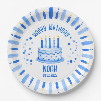 Prato de Papel Personalizado Feliz Aniversário
