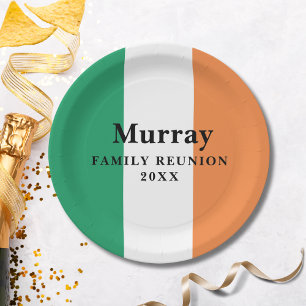 Prato de Papel Personalizado para Reunião de Famíl