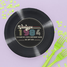 Prato De Papel Personalizado Qualquer Idade de Imagem Personaliza