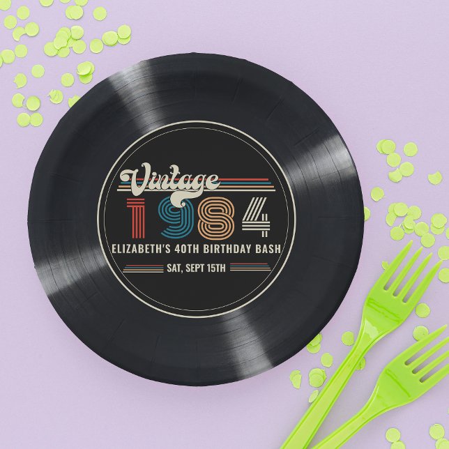 Prato De Papel Personalizado Qualquer Idade de Imagem Personaliza (Criador carregado)