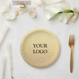 Prato De Papel Personalizado Simples Minimalista Empresa Seu Logo