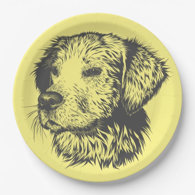 Prato De Papel Personalizar Cão (Frente)