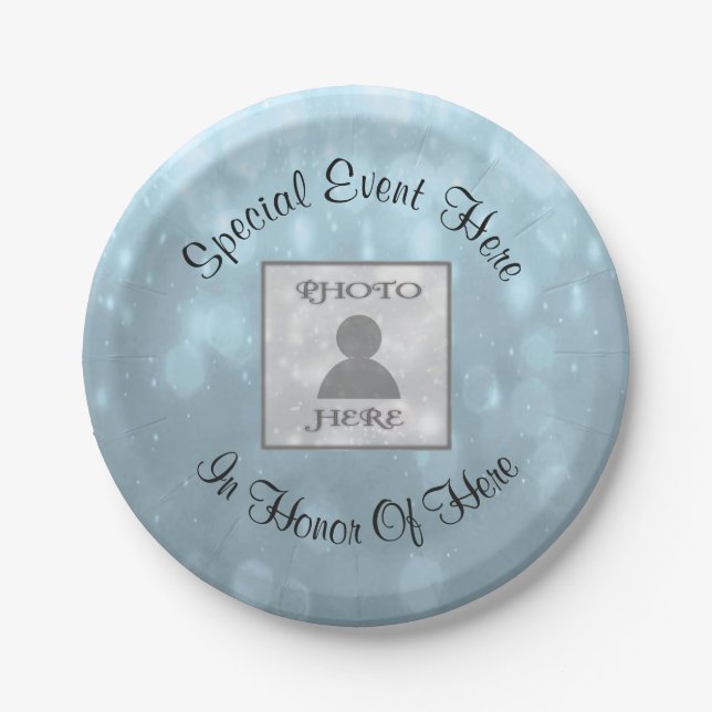 Prato De Papel Personalizar Esta Placa Para Todos Os Fins (Frente)