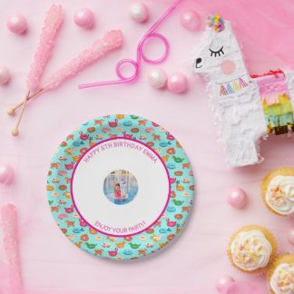 Prato De Papel Personalizar Imagem de Festa de Aniversário na Pis