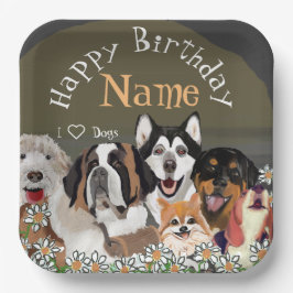 Prato De Papel Personalizar Placas de Papel do Clube de Cachorro 