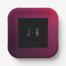 Prato de Papel Personalizável Minimalista Berry