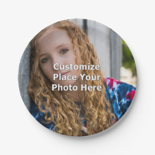 Prato De Papel Personalize com sua foto