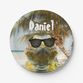 Prato De Papel Personalize o Summer Beach Fund