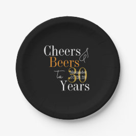 Prato De Papel Personalized Cheers and Beers 30th Birthday Party