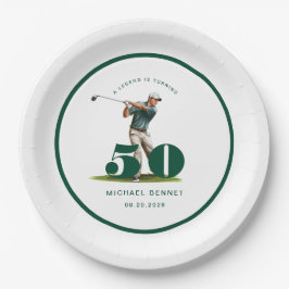 Prato De Papel Personalized Golfer 50th Birthday