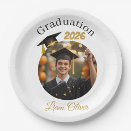 Prato De Papel Personalized Graduation Paper Plates Class of 2026