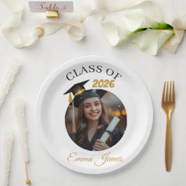 Prato De Papel Personalized Graduation Paper Plates Class of 2026