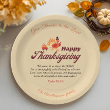 Personalized Happy Thanksgiving with Bible Verse 