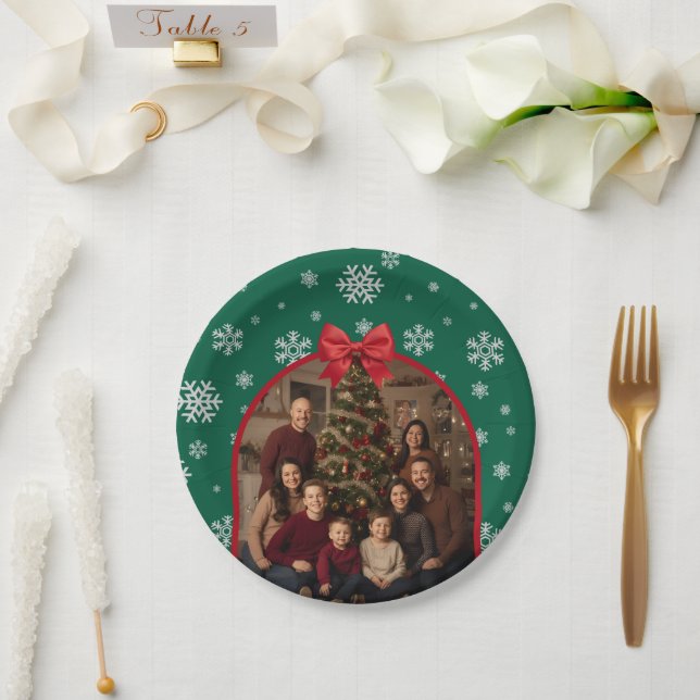 Prato De Papel Personalized Holiday Party Plates with Editable (Casamento)