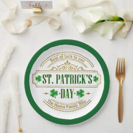 Prato De Papel Personalized St. Patrick's Day I Luck of the Irish