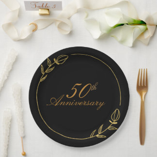 Prato De Papel Personalizes Anniversary with Golden Frame