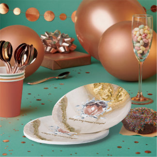 PRATO DE PAPEL PERSONILIZE TEXT AND PICTURE 