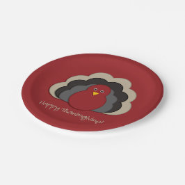 Prato De Papel Peru de Ação de Graças