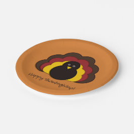 Prato De Papel Peru de Ação de Graças