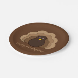 Prato De Papel Peru de Ação de Graças