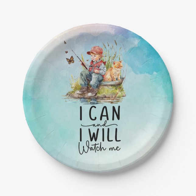 Prato De Papel Pesca é minha terapia (Frente)